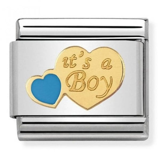Gold Its a Boy Charm