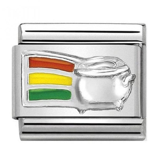 Silver Pot of Gold Charm