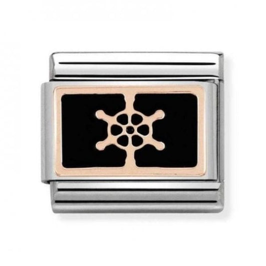 Rose Gold Boat Wheel Charm