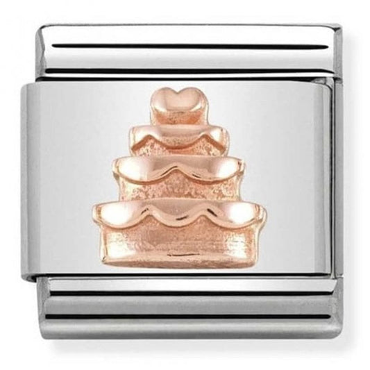 Classic Rose Gold Tiered Cake Charm
