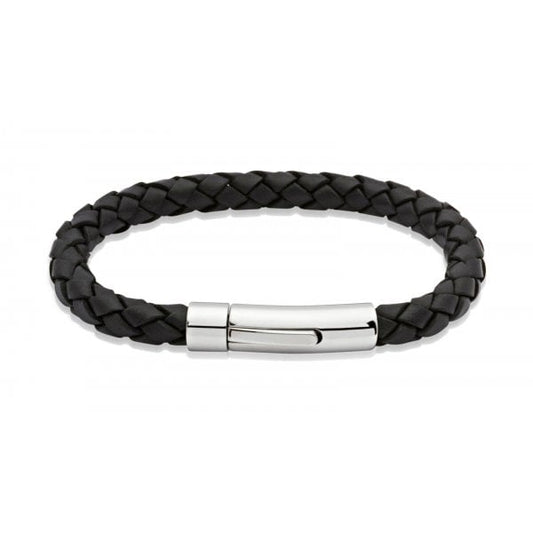 Gents Black Leather Bracelet