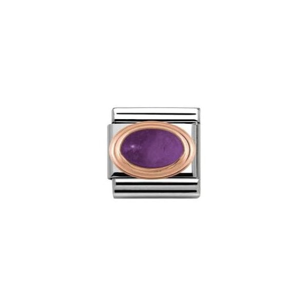 Classic Rose Gold Amethyst Charm