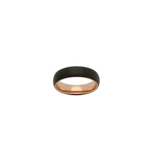 Gents Tungsten Ring Rose Gold Plated - Size 68