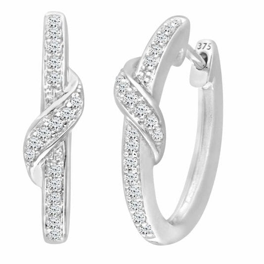 0.22ct Diamond, White Gold Earrings