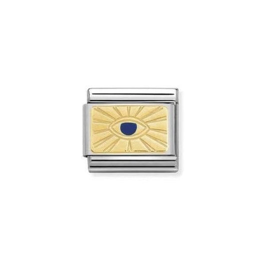 Gold Blue Eye Charm
