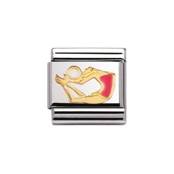 Gold Gymnast with Ball Charm