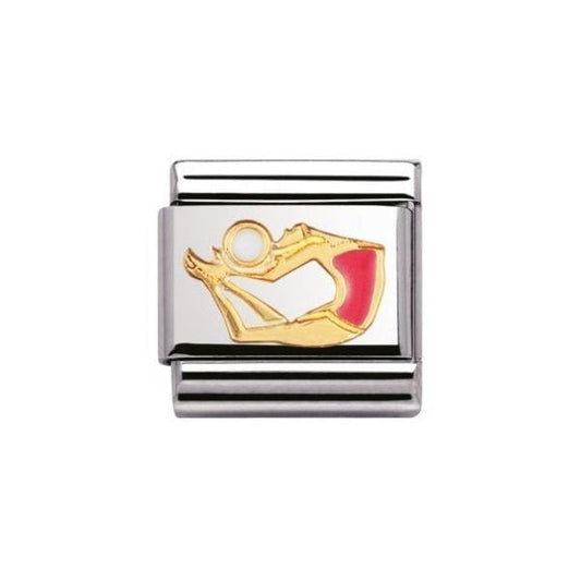 Gold Gymnast with Ball Charm
