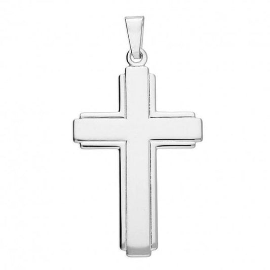Sterling Silver Cross - Art Deco Cross