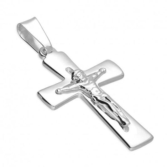 Sterling Silver Cross - Medium Plain Crucifix