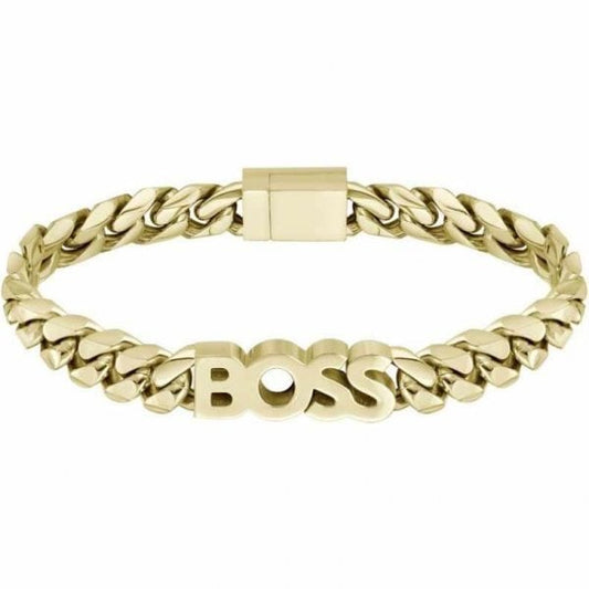 Gents Kassy Gold Tone IP Stainless Steel Bracelet