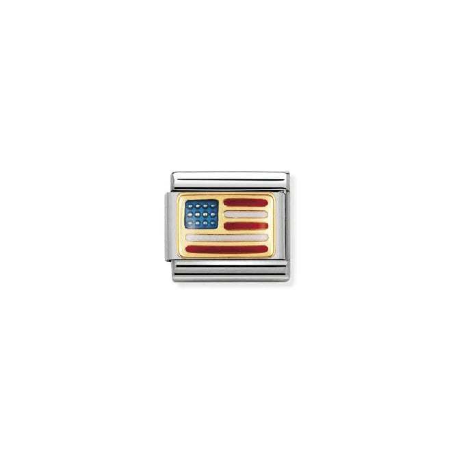 Gold USA Charm