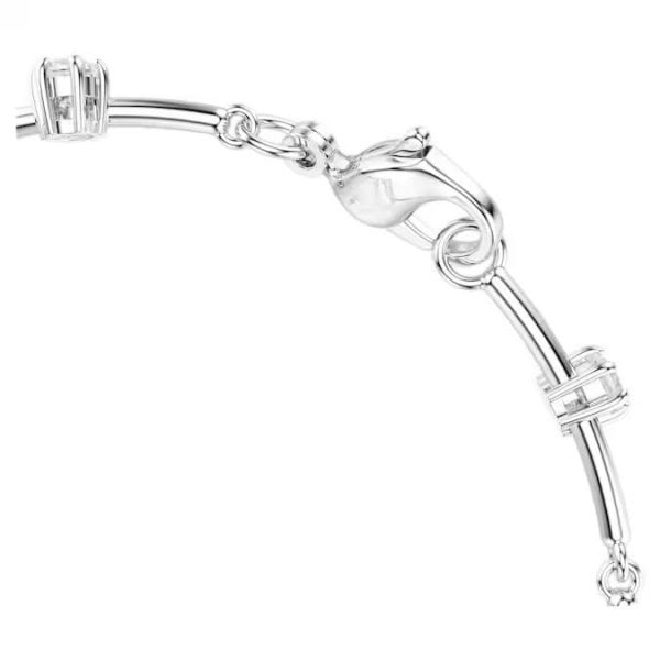 Constella Tennis bracelet, Crystal pearl, Rhodium