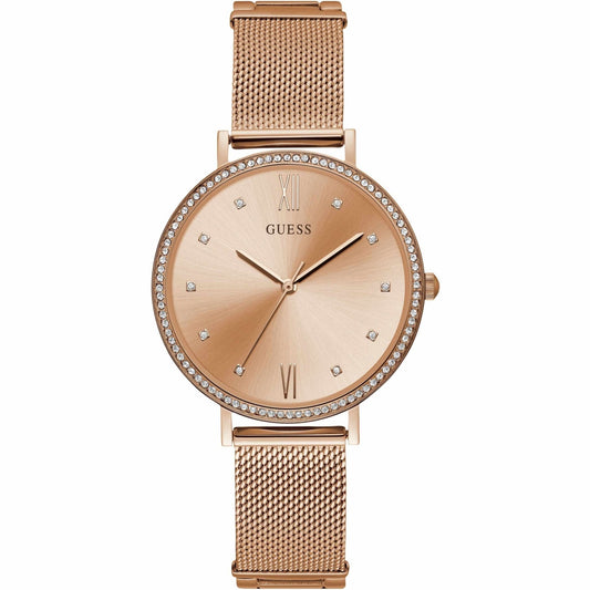 GUESS LADIES ROSE GOLD MESH BR