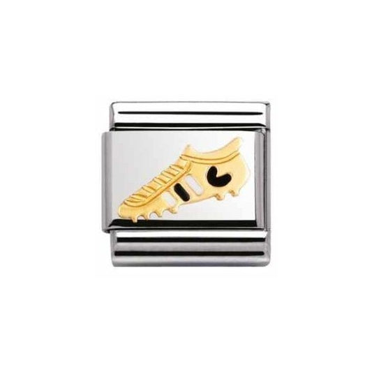 Black and Gold Football Boot Charm