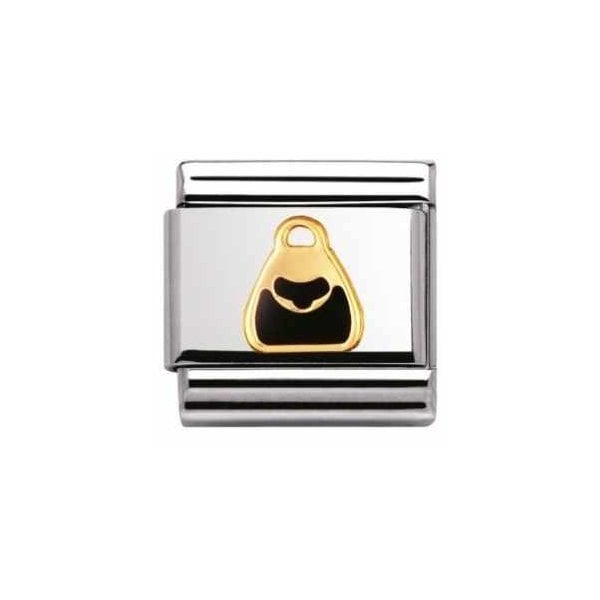 Gold Black Handbag Charm