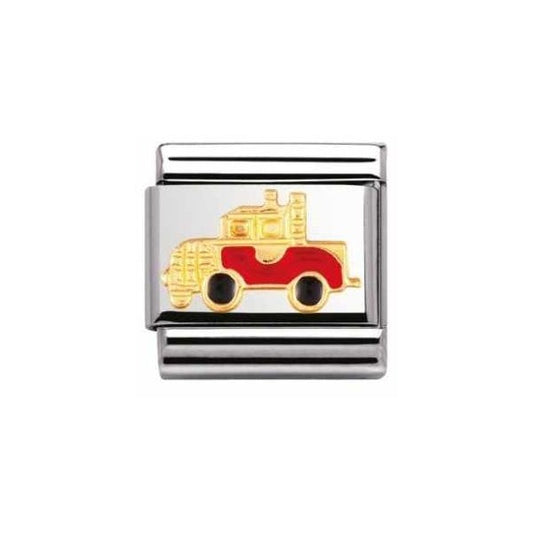 Gold Fire Engine Charm