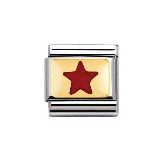 Gold Red Star Charm