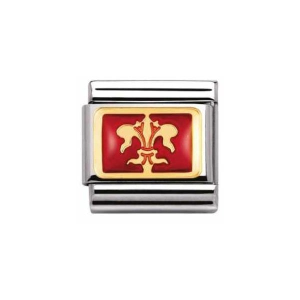 Gold Red Lily Charm