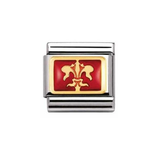 Gold Red Lily Charm
