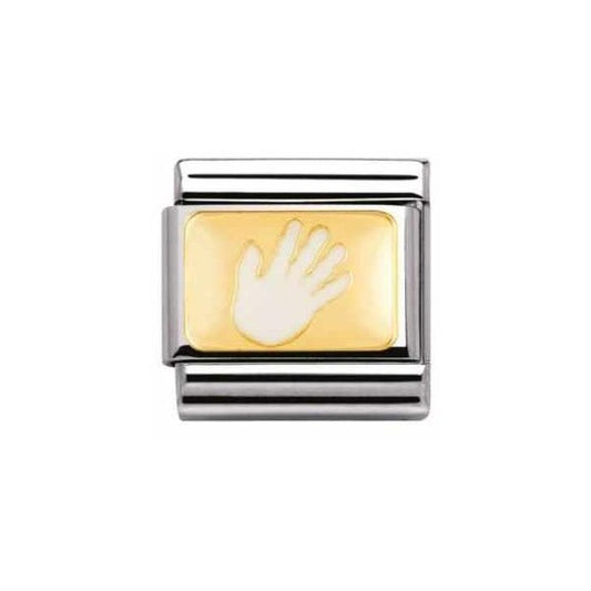 Gold Black Hand Charm