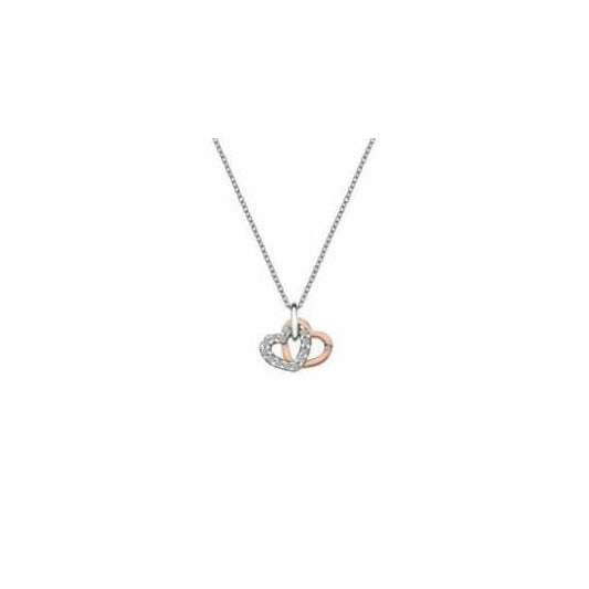 Double Heart Pendant RGP - Wh