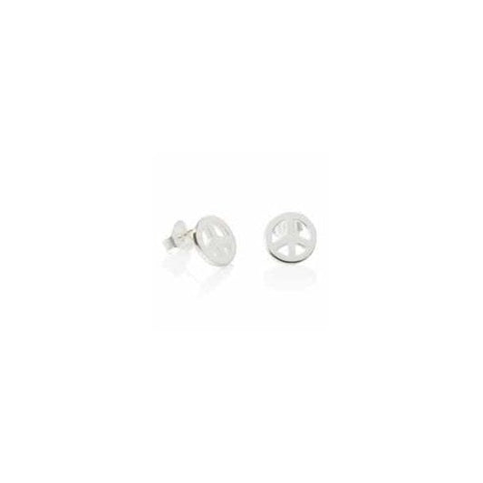 Silver Peace Sign Earrings