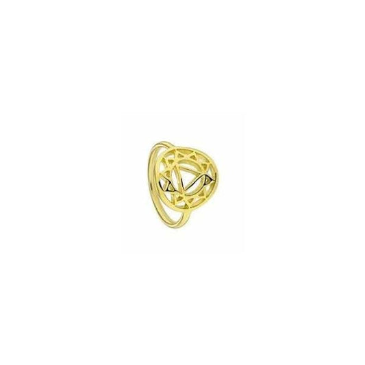 Yellow Gold Plated Solar Plexus Chakra Ring SIZE M