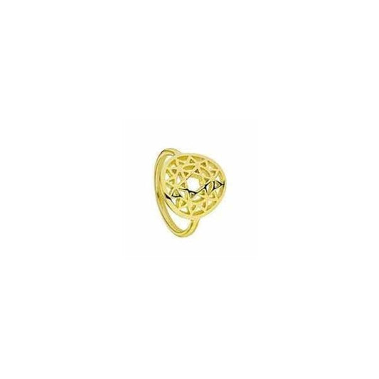 Yellow Gold Plated Heart Chakra Ring - SIZE MEDIUM