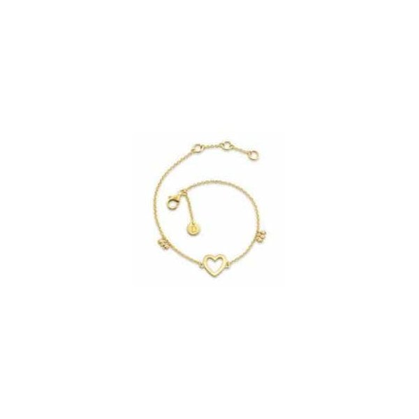 18ct GP Heart Karma Bracelet