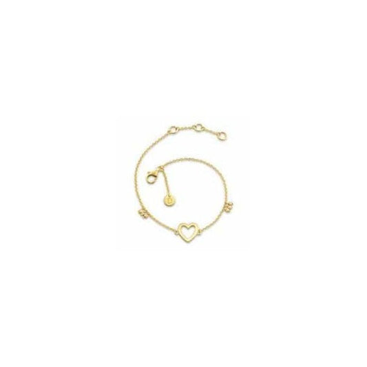 18ct GP Heart Karma Bracelet