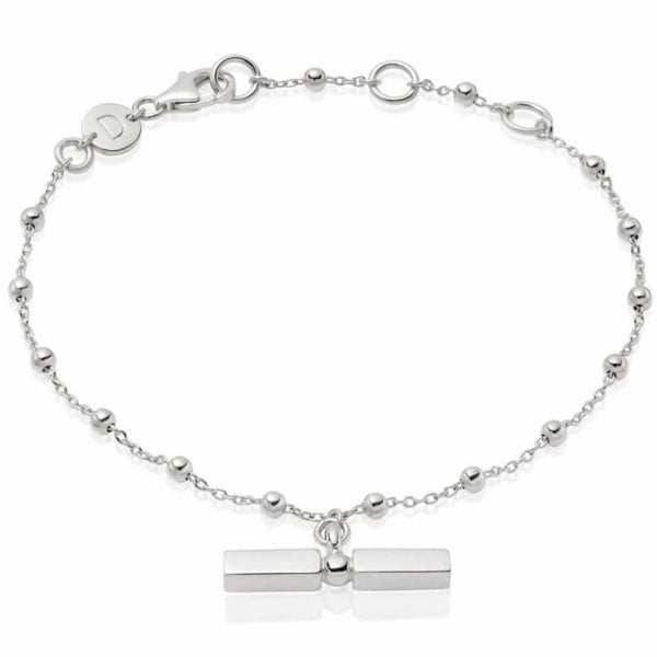 Stacked Sterling Silver T-Bar Bobble