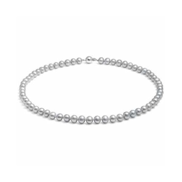 NecklaceSilver 5-5.5mm White Freshwate