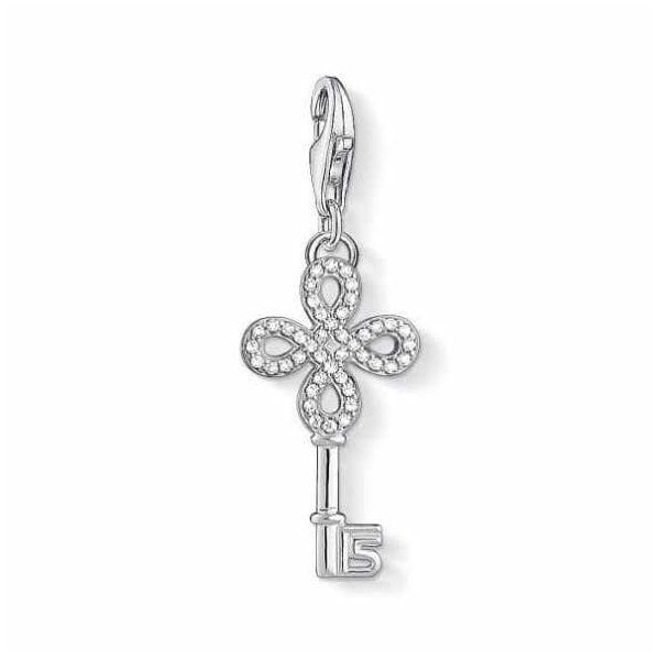 Infinity Key Cubic Zirconia Charm