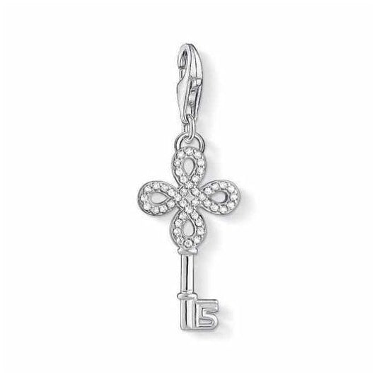 Infinity Key Cubic Zirconia Charm