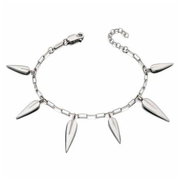 Silver Leaf Charm Bracelet