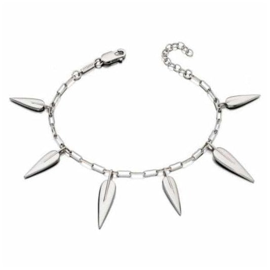 Silver Leaf Charm Bracelet