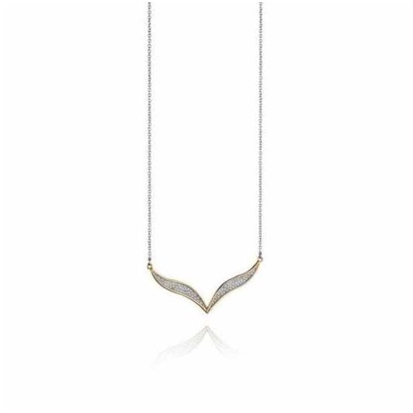 Gold Pave Wavy Necklace