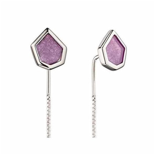Purple Quartz Long Earrings