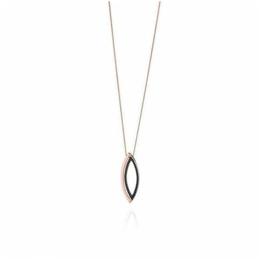 Rose Gold Marquise Pavee Pendant