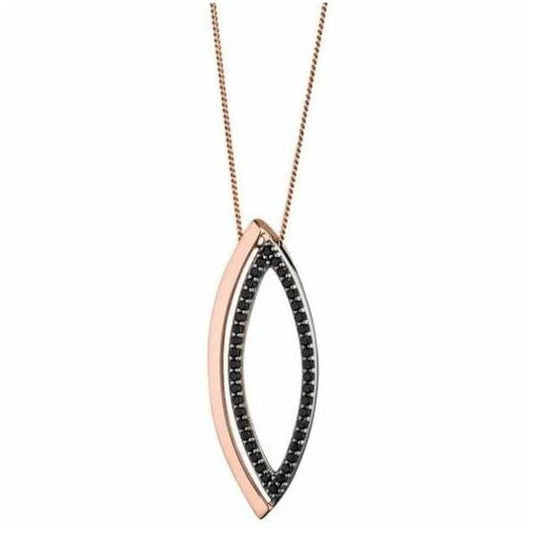 Rose Gold Marquise Pavee Pendant