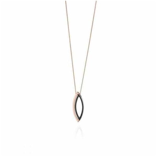 Rose Gold Marquise Pavee Pendant