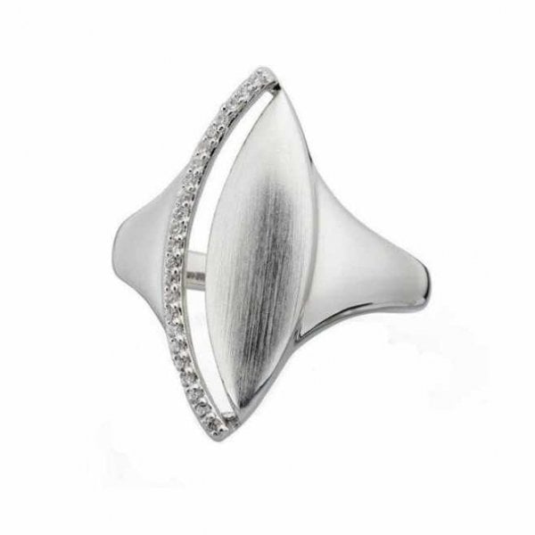 Sterling Silver CZ Marquise Ring SIZE N