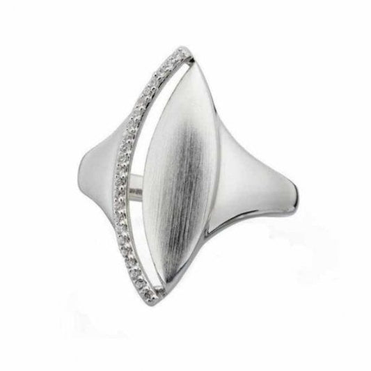 Sterling Silver CZ Marquise Ring SIZE N