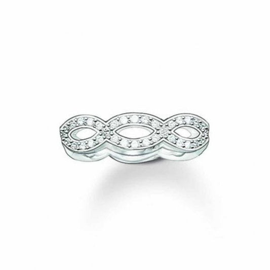 silver infinity ring size 54