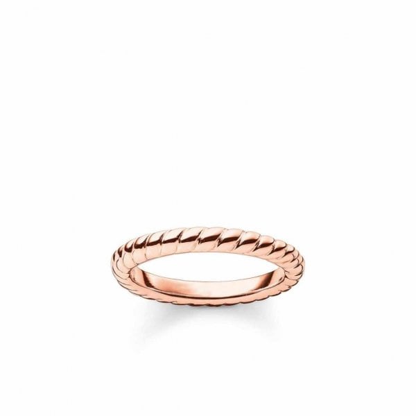 Rose Gold Sterling Silver Ring size 56