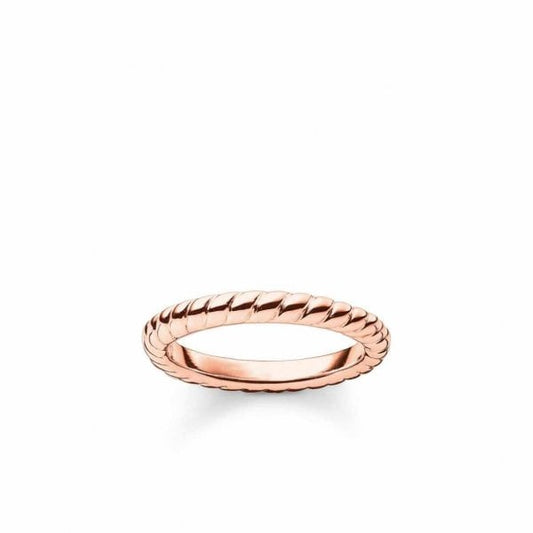 Rose Gold Sterling Silver Ring size 56