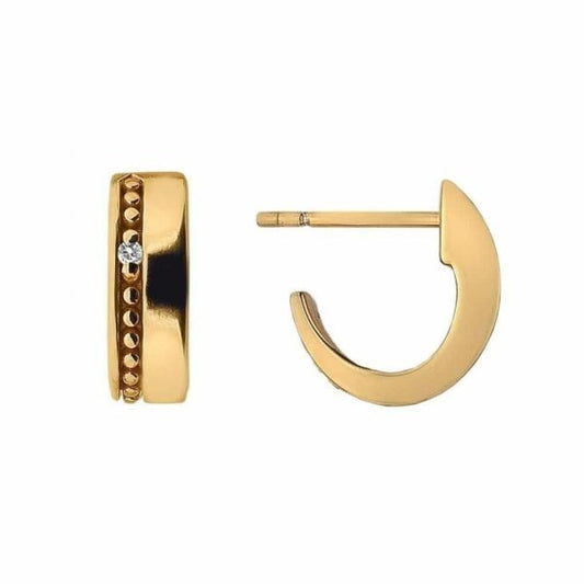 Yellow Gold Plated Trio Hoop Earrings