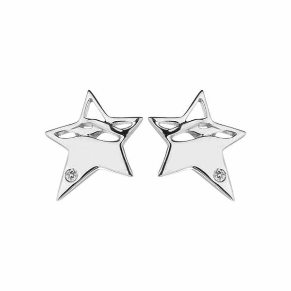 Arabesque Star Silver Stud Earrings