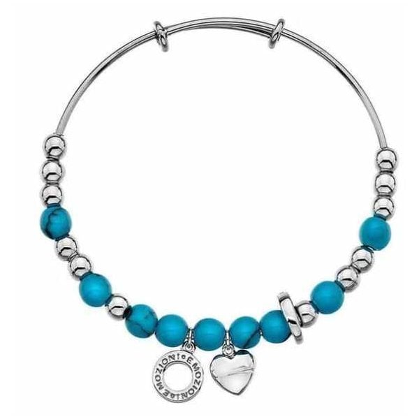 Silver Plate Faux Turquoise Bangle
