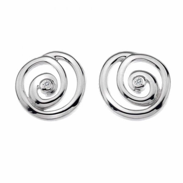 Eternity Spiral Stud Earrings